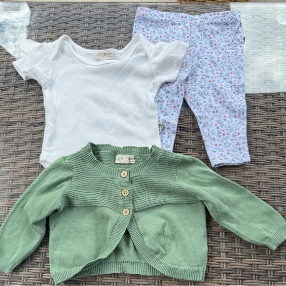 Colorful Kids' Outfit Set with Cardigan and Dress - Picture 2 of 3